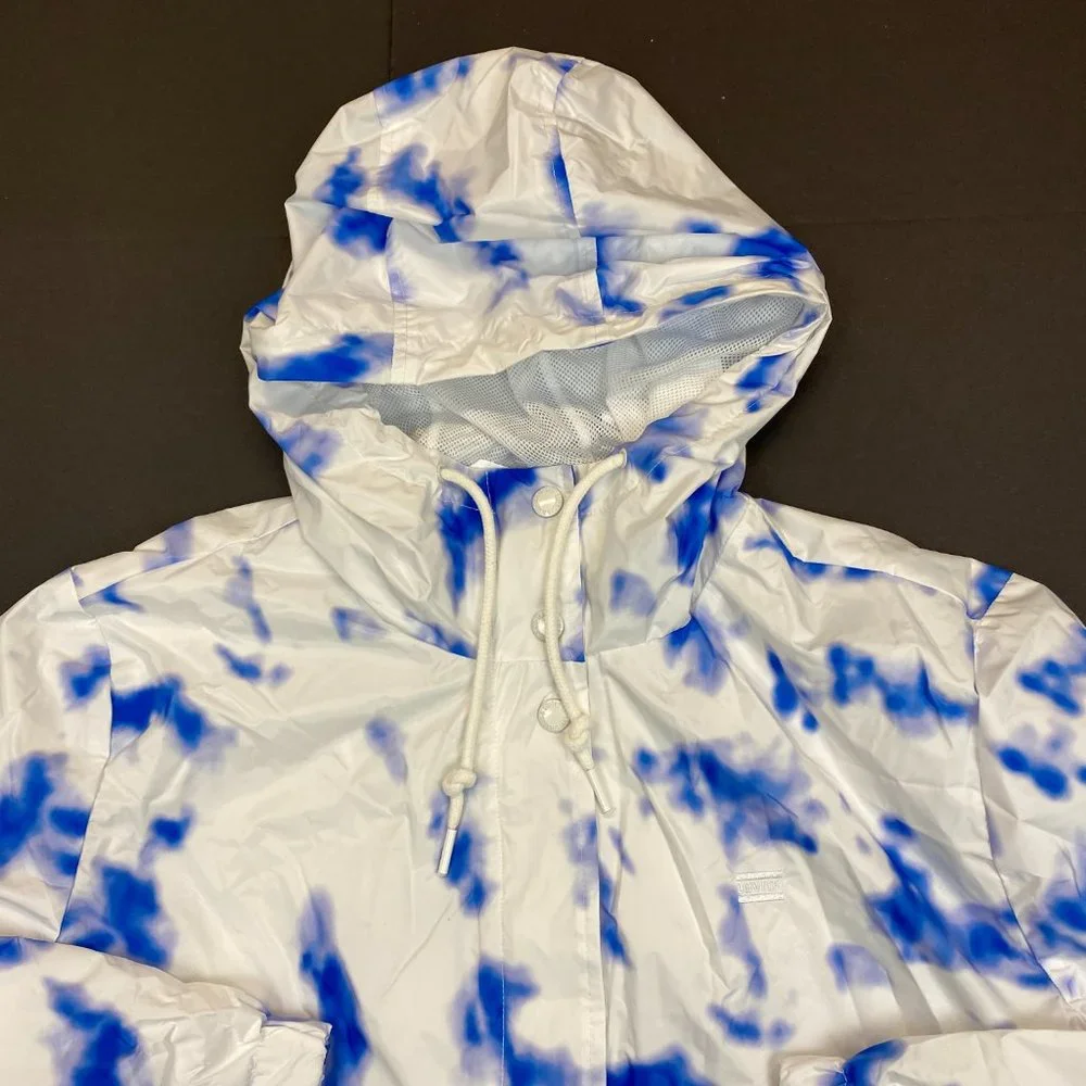 Women's Levi's Lightweight Retro Rain Slicker Jacket - Blue Tie Dye - L - Picture 2 of 7